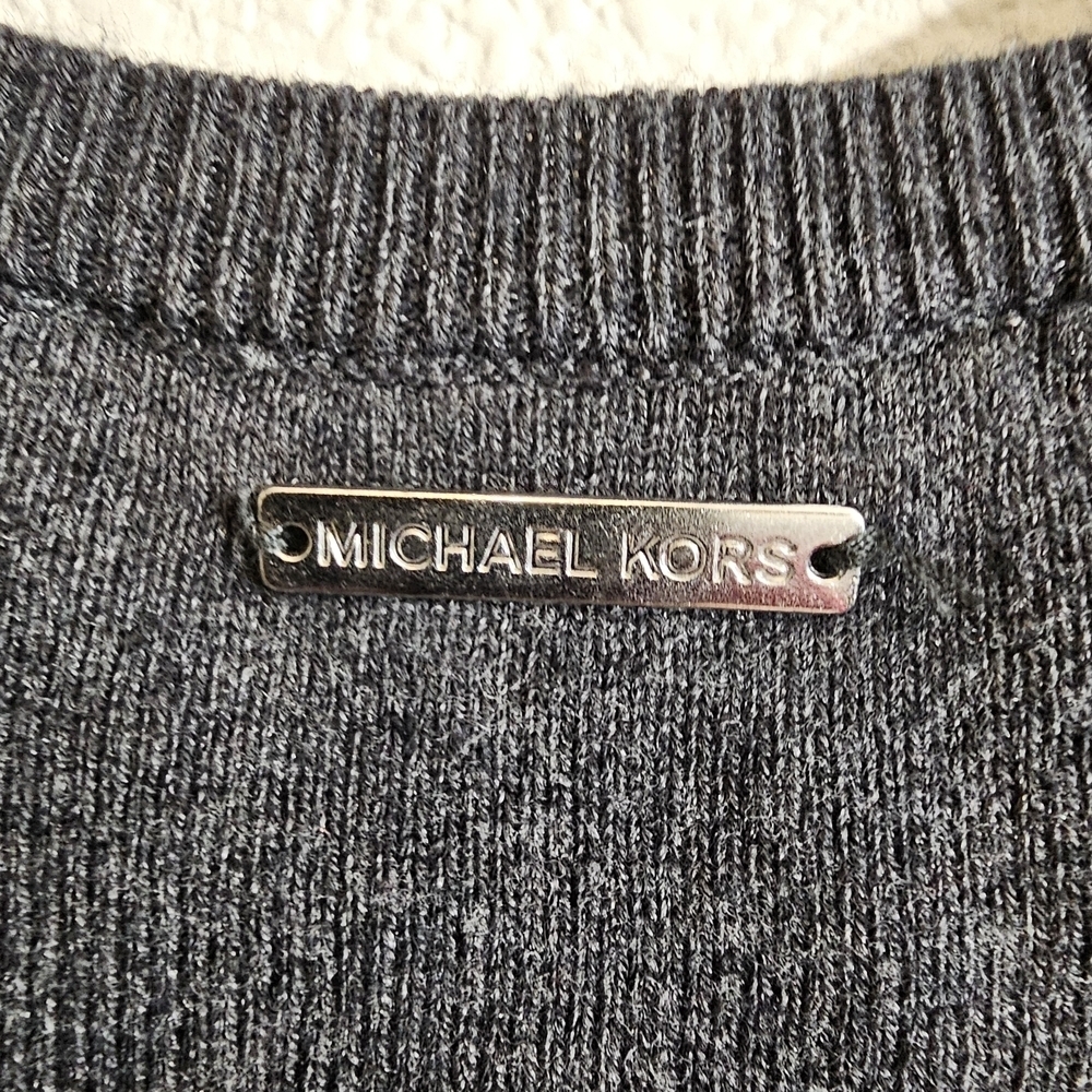 Michael Kors Charcoal Ruffle Tank Top - Picture 5 of 9